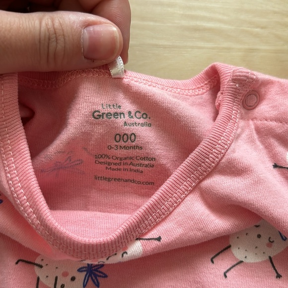 ‼️ SOLD ‼️ Little green & co. long sleeve diaper shirts - Picture 3 of 4